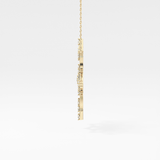 1.5 TCW Emerald Lab Grown Diamond Bezel Necklace