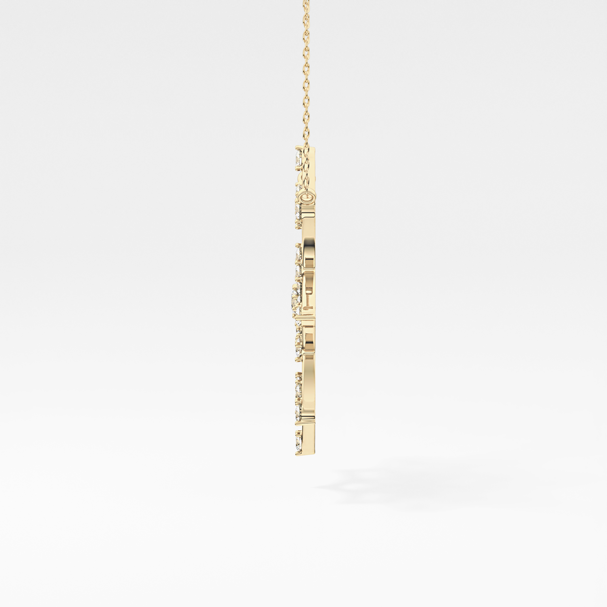 1.5 TCW Emerald Lab Grown Diamond Bezel Necklace