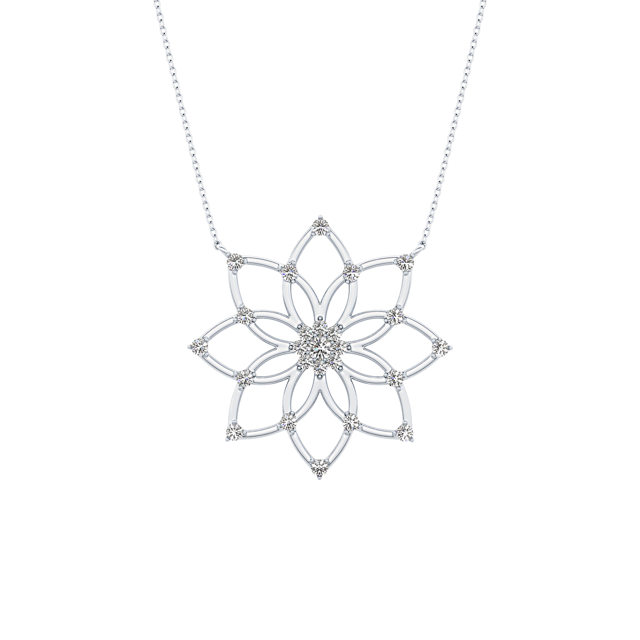 1.5 TCW Emerald Lab Grown Diamond Bezel Necklace