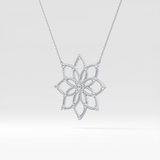 1.5 TCW Emerald Lab Grown Diamond Bezel Necklace