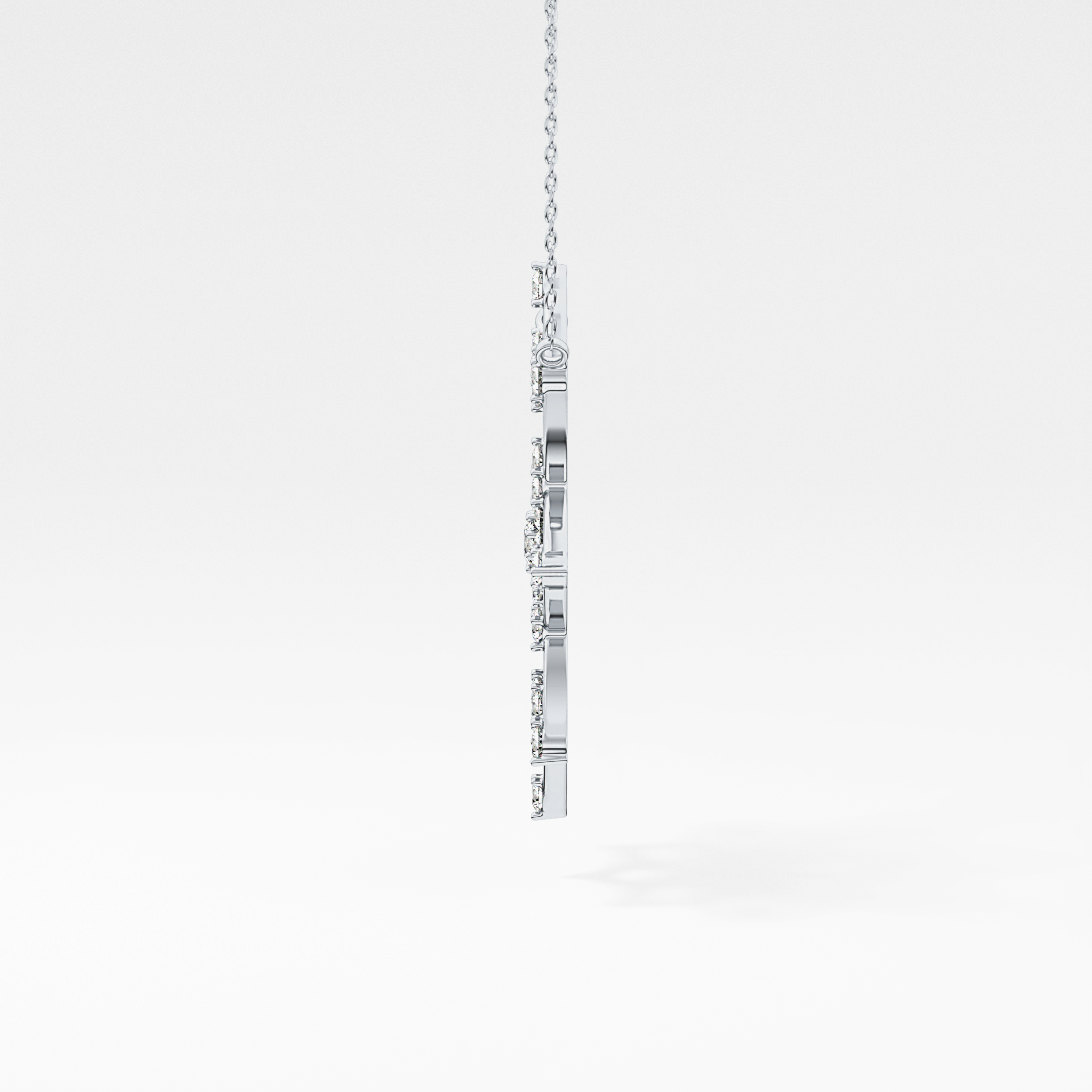 1.5 TCW Emerald Lab Grown Diamond Bezel Necklace