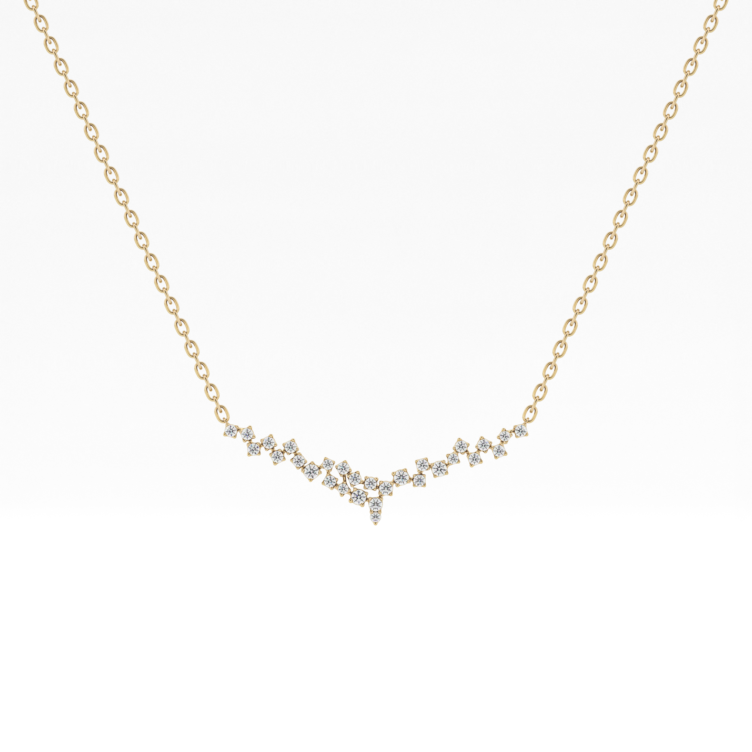 1.5 TCW Emerald Lab Grown Diamond Bezel Necklace