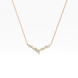1.5 TCW Emerald Lab Grown Diamond Bezel Necklace