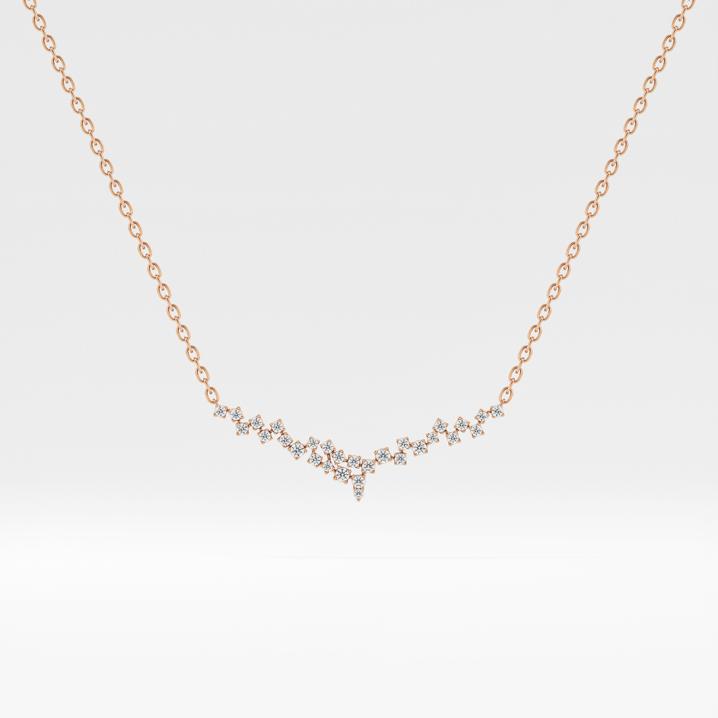 1.5 TCW Emerald Lab Grown Diamond Bezel Necklace