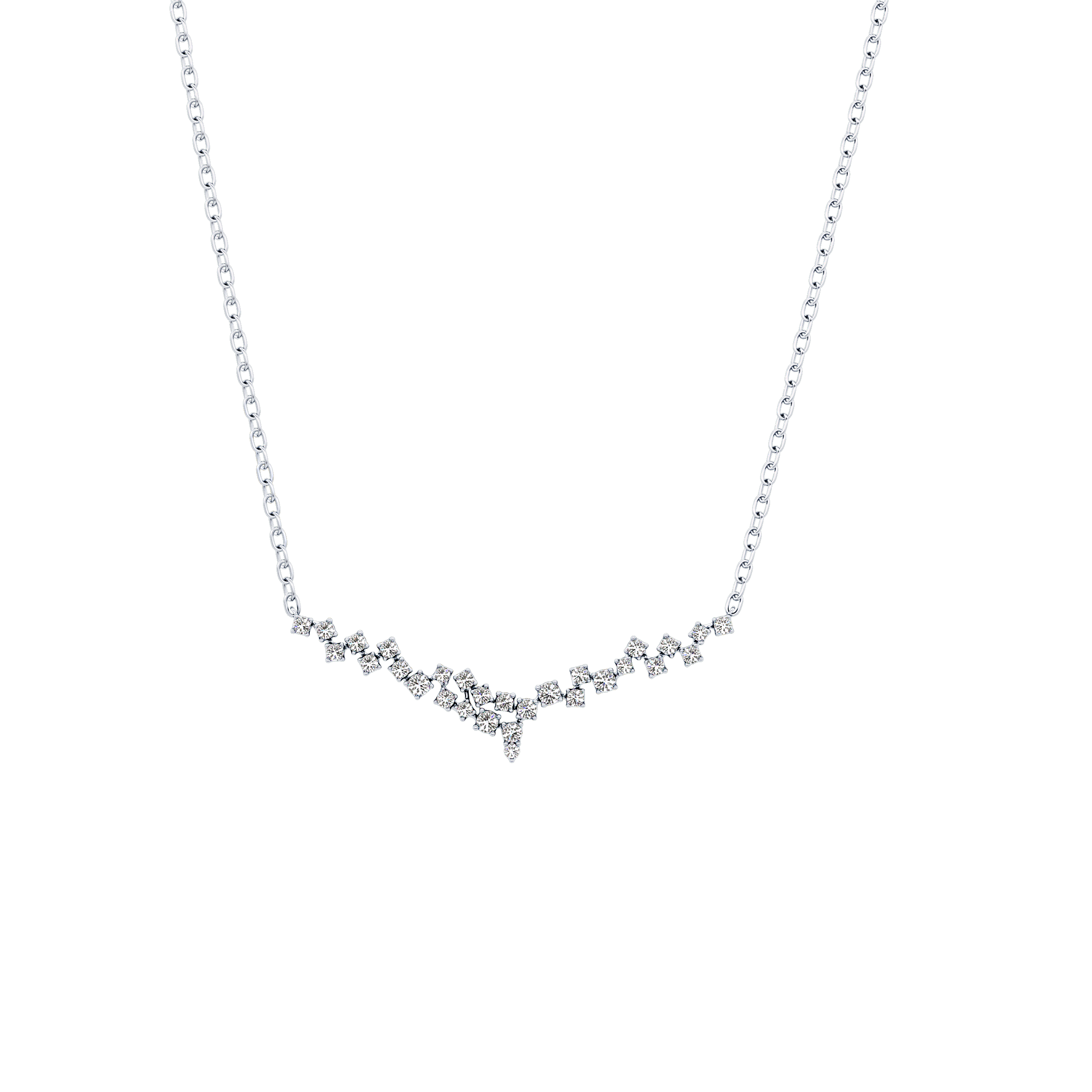 1.5 TCW Emerald Lab Grown Diamond Bezel Necklace