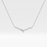 1.5 TCW Emerald Lab Grown Diamond Bezel Necklace