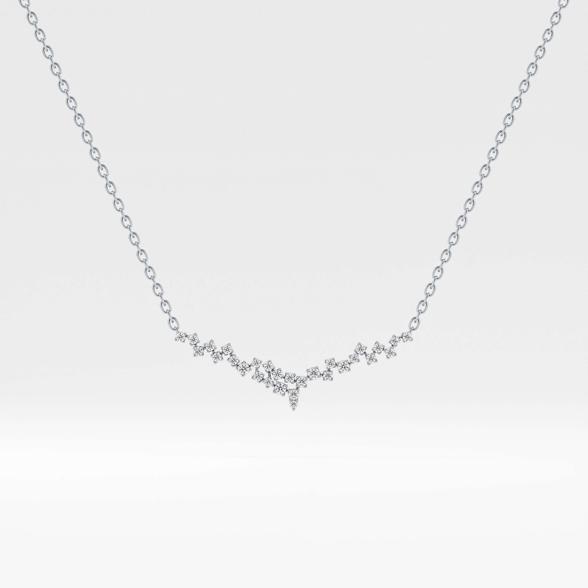 1.5 TCW Emerald Lab Grown Diamond Bezel Necklace