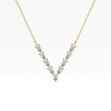 1.5 TCW Emerald Lab Grown Diamond Bezel Necklace