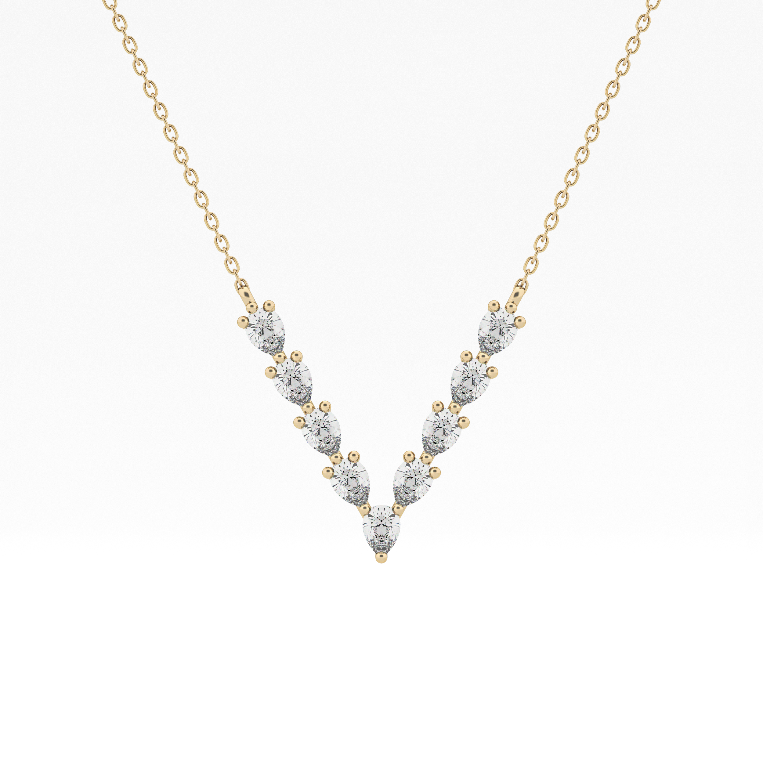1.5 TCW Emerald Lab Grown Diamond Bezel Necklace