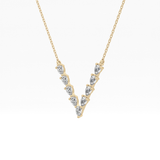 1.5 TCW Emerald Lab Grown Diamond Bezel Necklace