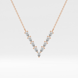 1.5 TCW Emerald Lab Grown Diamond Bezel Necklace