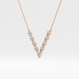 1.5 TCW Emerald Lab Grown Diamond Bezel Necklace