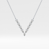1.5 TCW Emerald Lab Grown Diamond Bezel Necklace