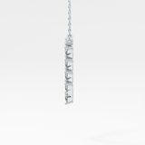 1.5 TCW Emerald Lab Grown Diamond Bezel Necklace