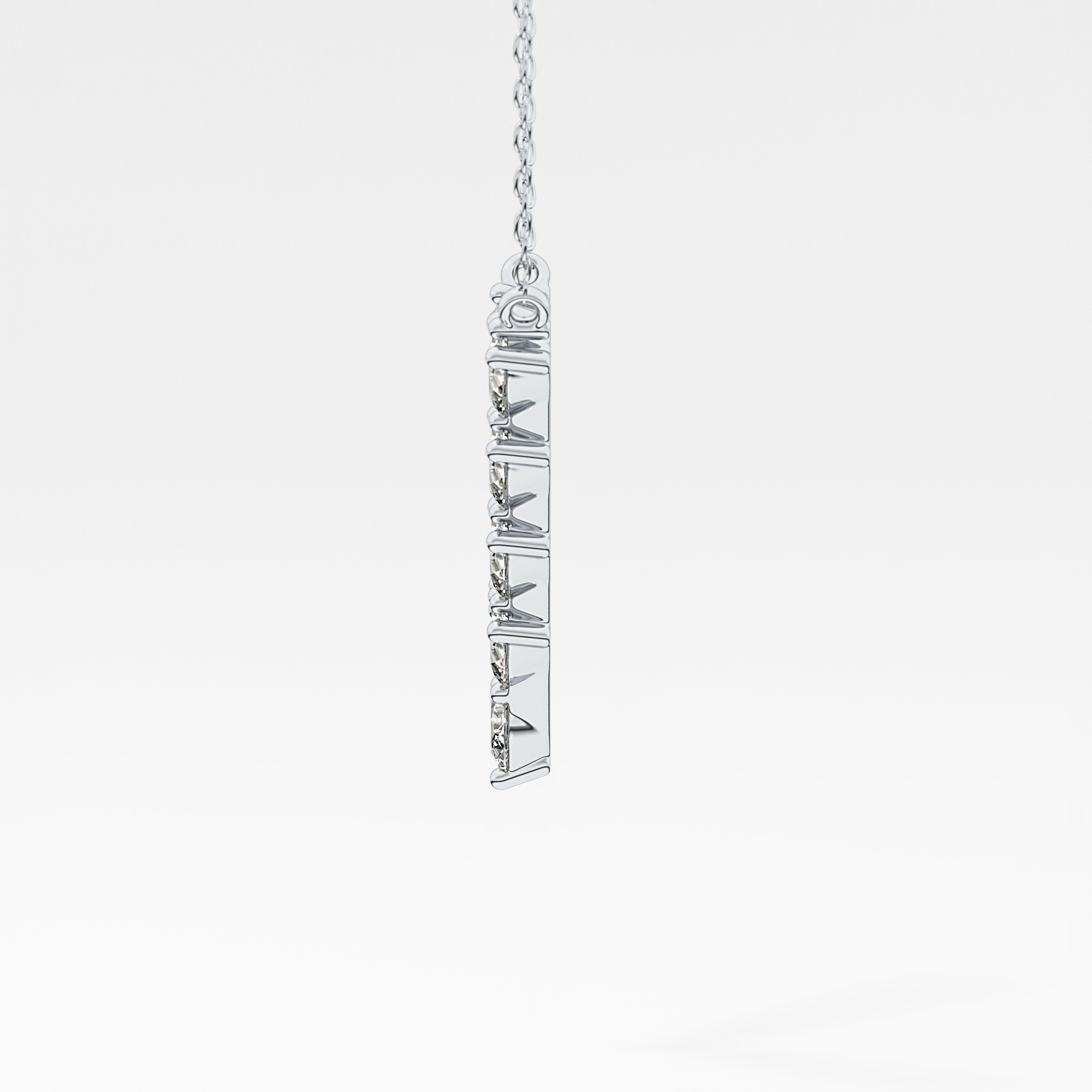 1.5 TCW Emerald Lab Grown Diamond Bezel Necklace
