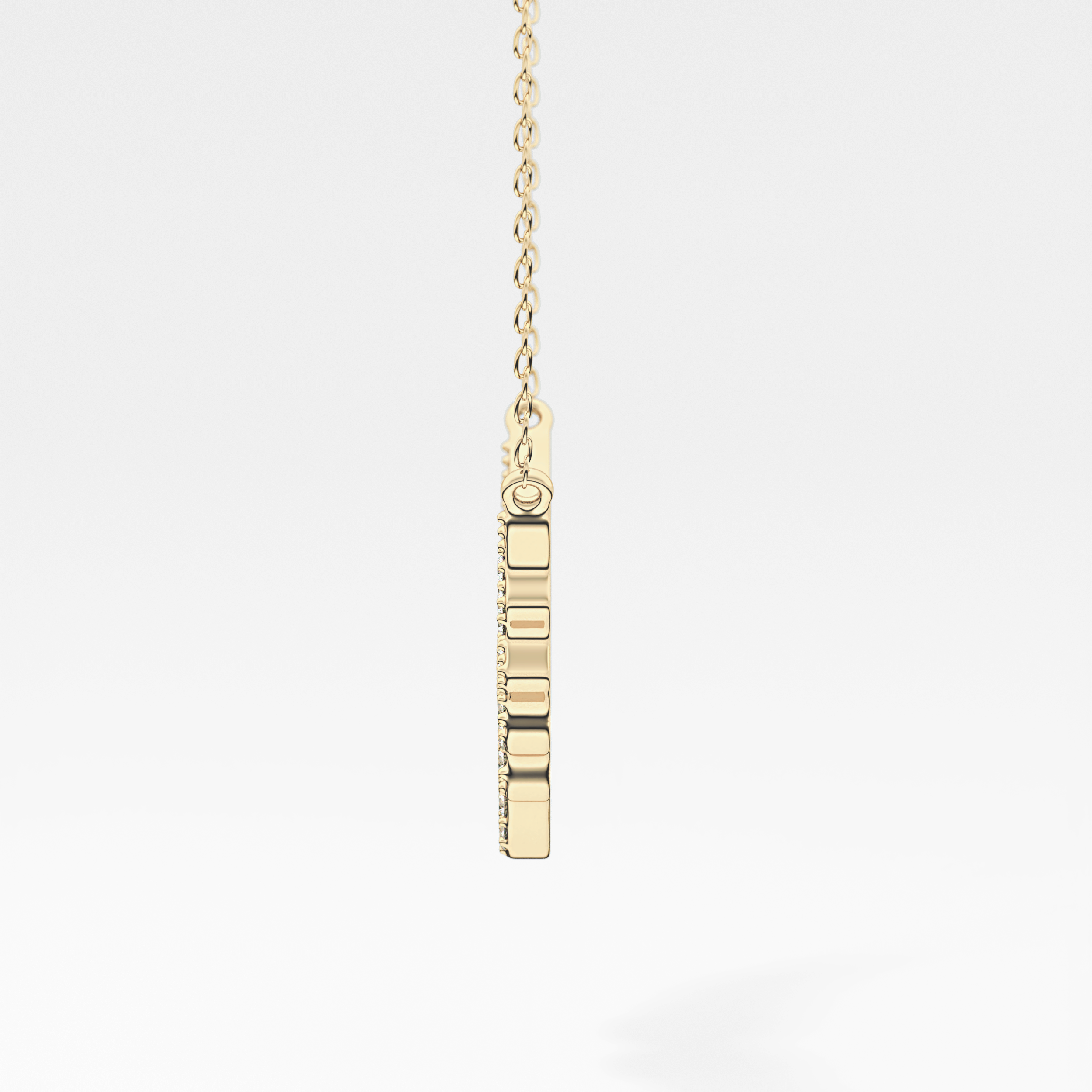 1.5 TCW Emerald Lab Grown Diamond Bezel Necklace