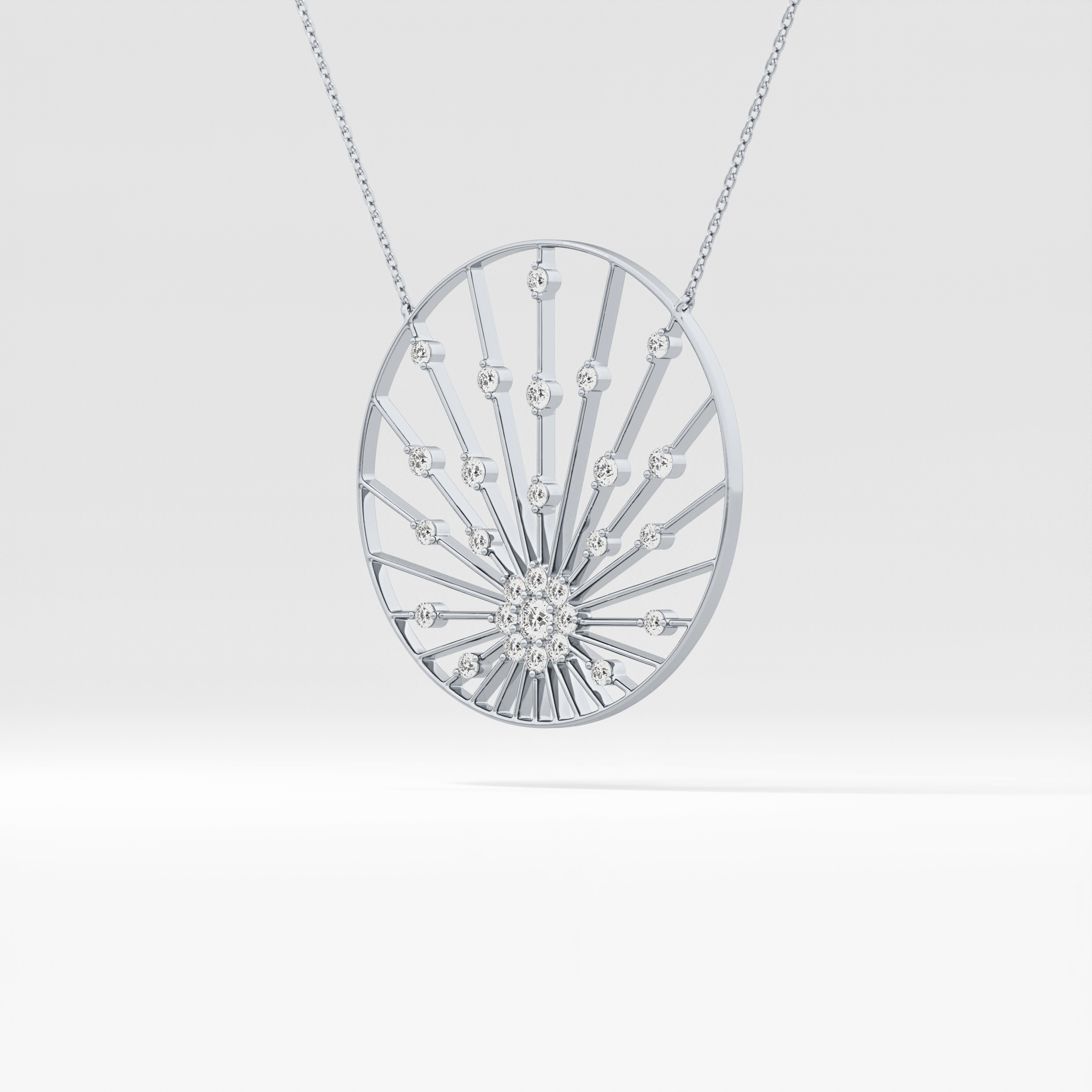1.5 TCW Emerald Lab Grown Diamond Bezel Necklace