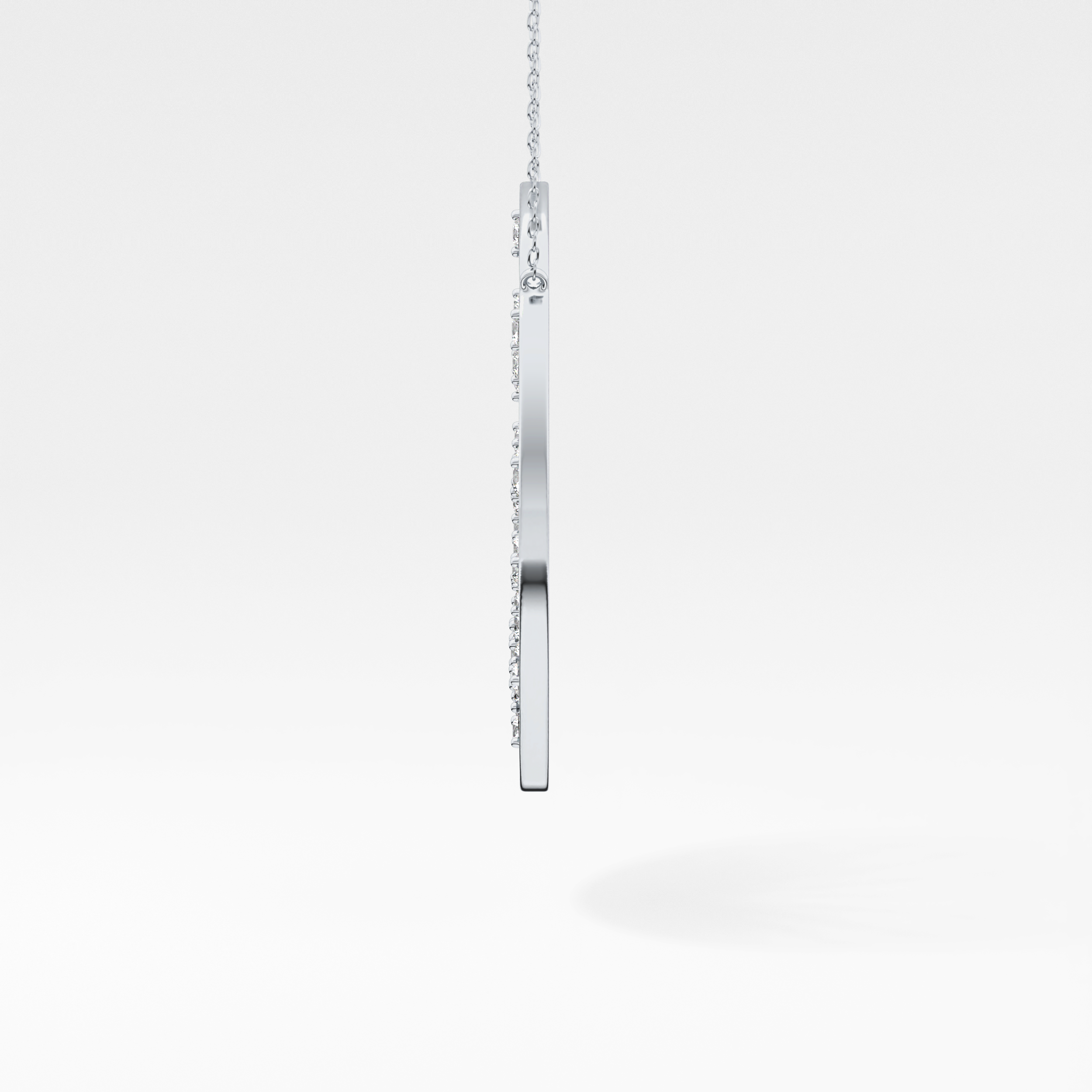 1.5 TCW Emerald Lab Grown Diamond Bezel Necklace
