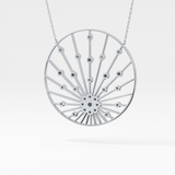1.5 TCW Emerald Lab Grown Diamond Bezel Necklace