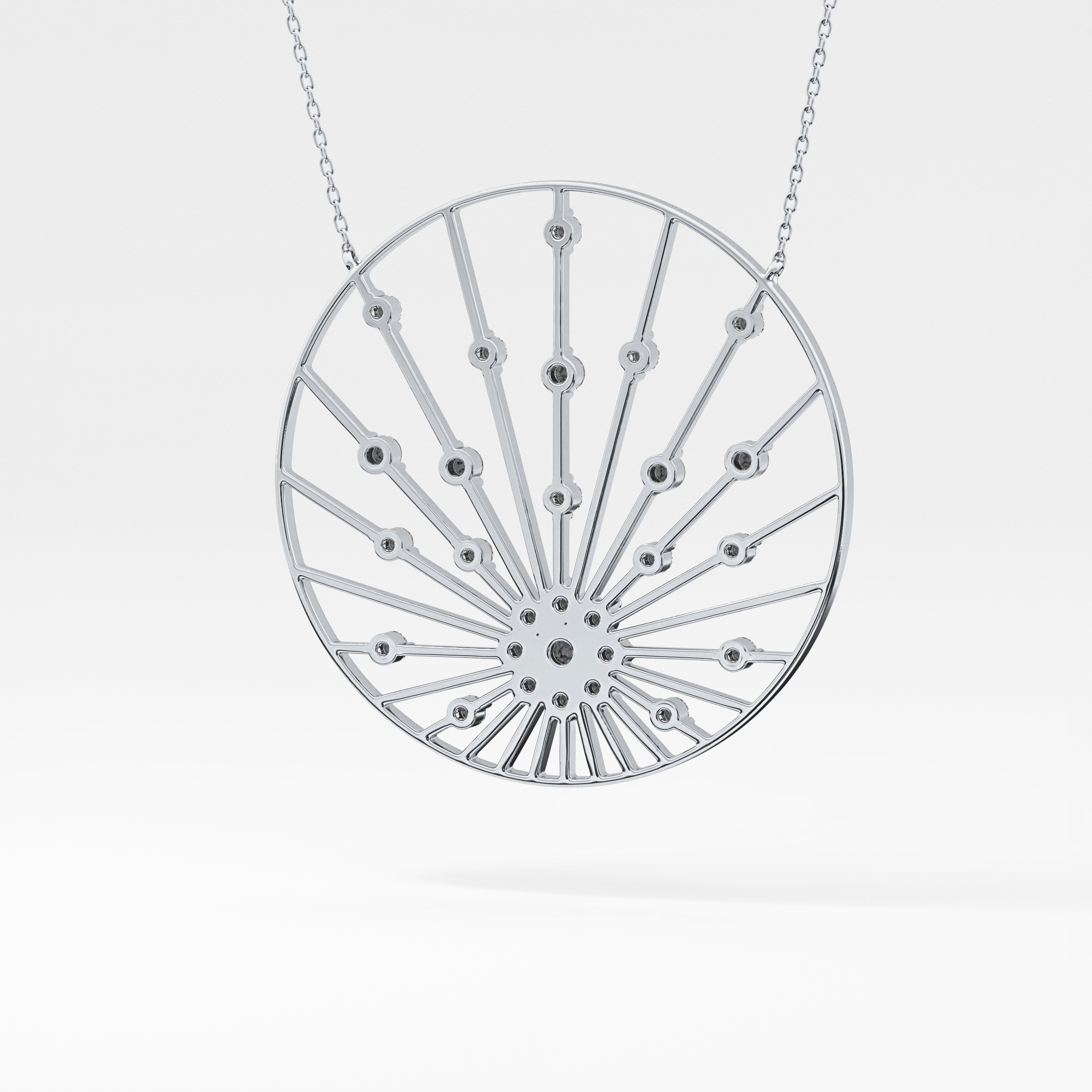 1.5 TCW Emerald Lab Grown Diamond Bezel Necklace