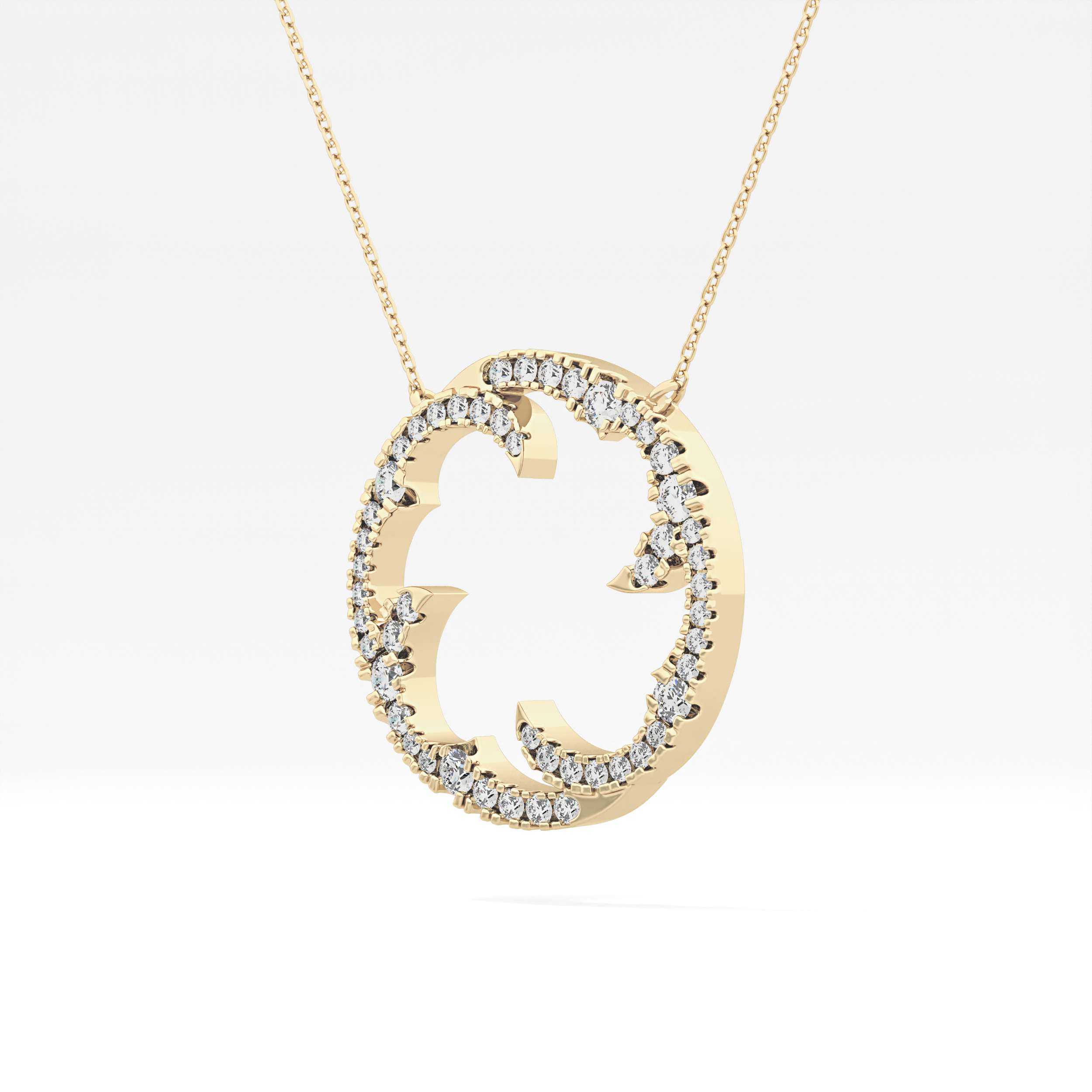 1.5 TCW Emerald Lab Grown Diamond Bezel Necklace