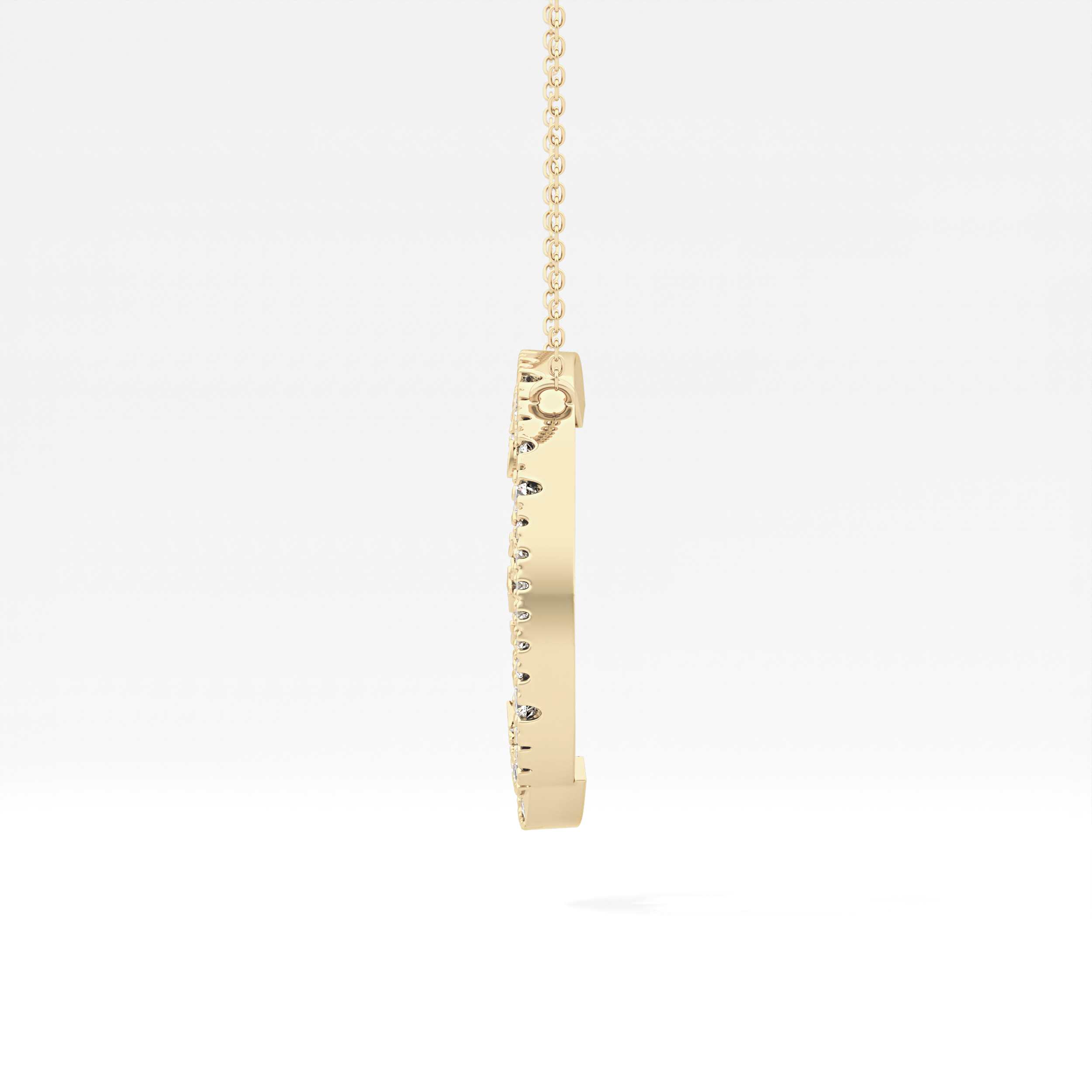 1.5 TCW Emerald Lab Grown Diamond Bezel Necklace