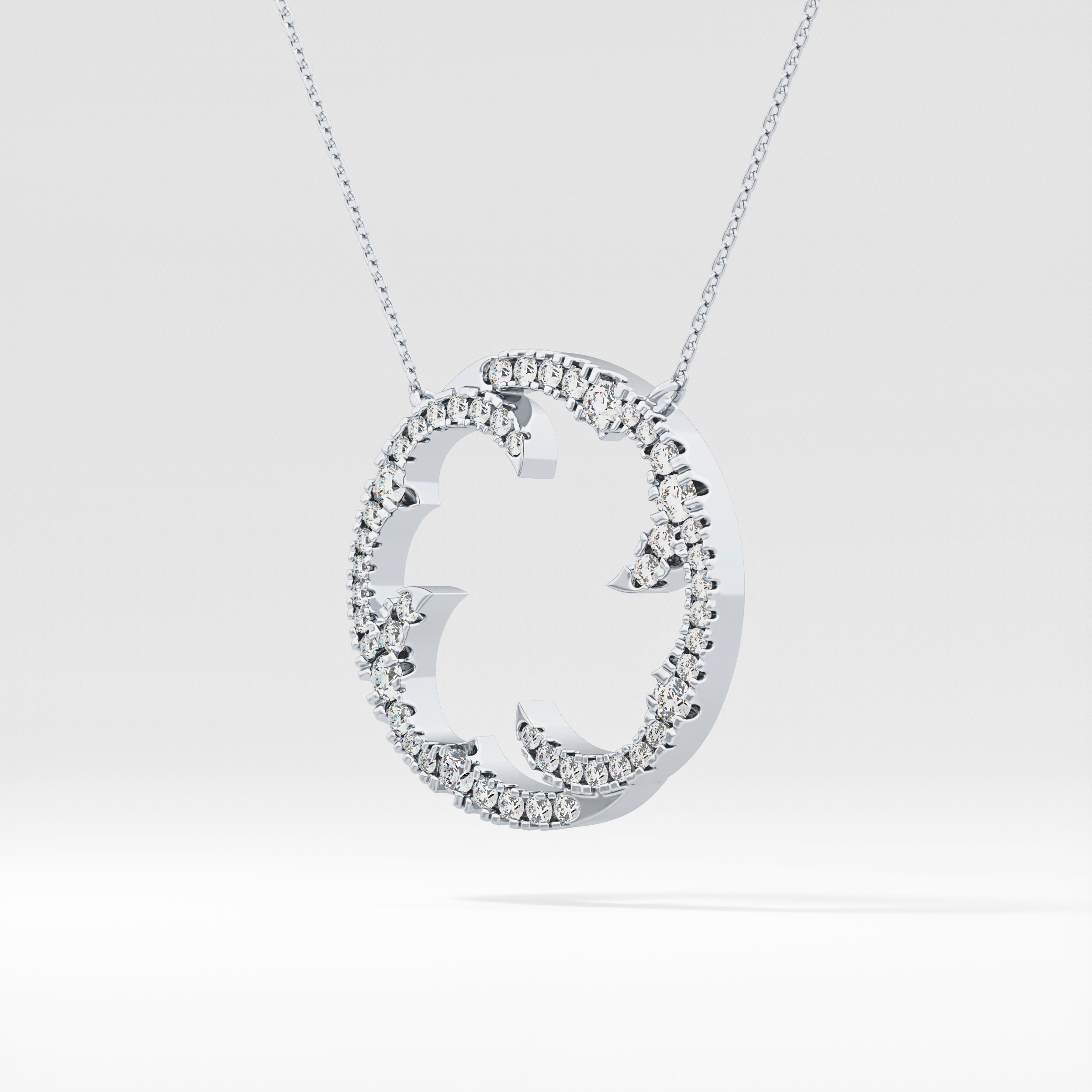 1.5 TCW Emerald Lab Grown Diamond Bezel Necklace