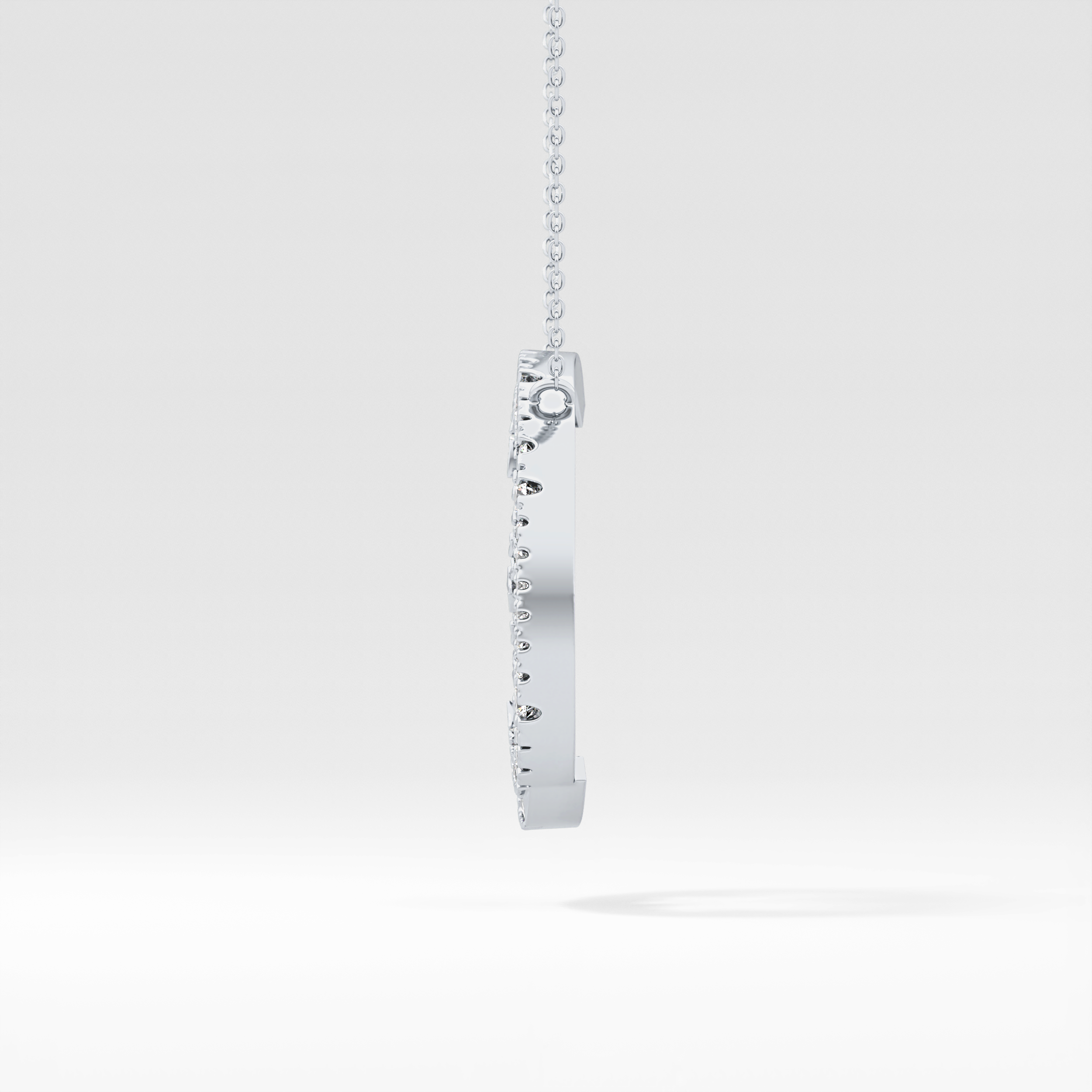 1.5 TCW Emerald Lab Grown Diamond Bezel Necklace