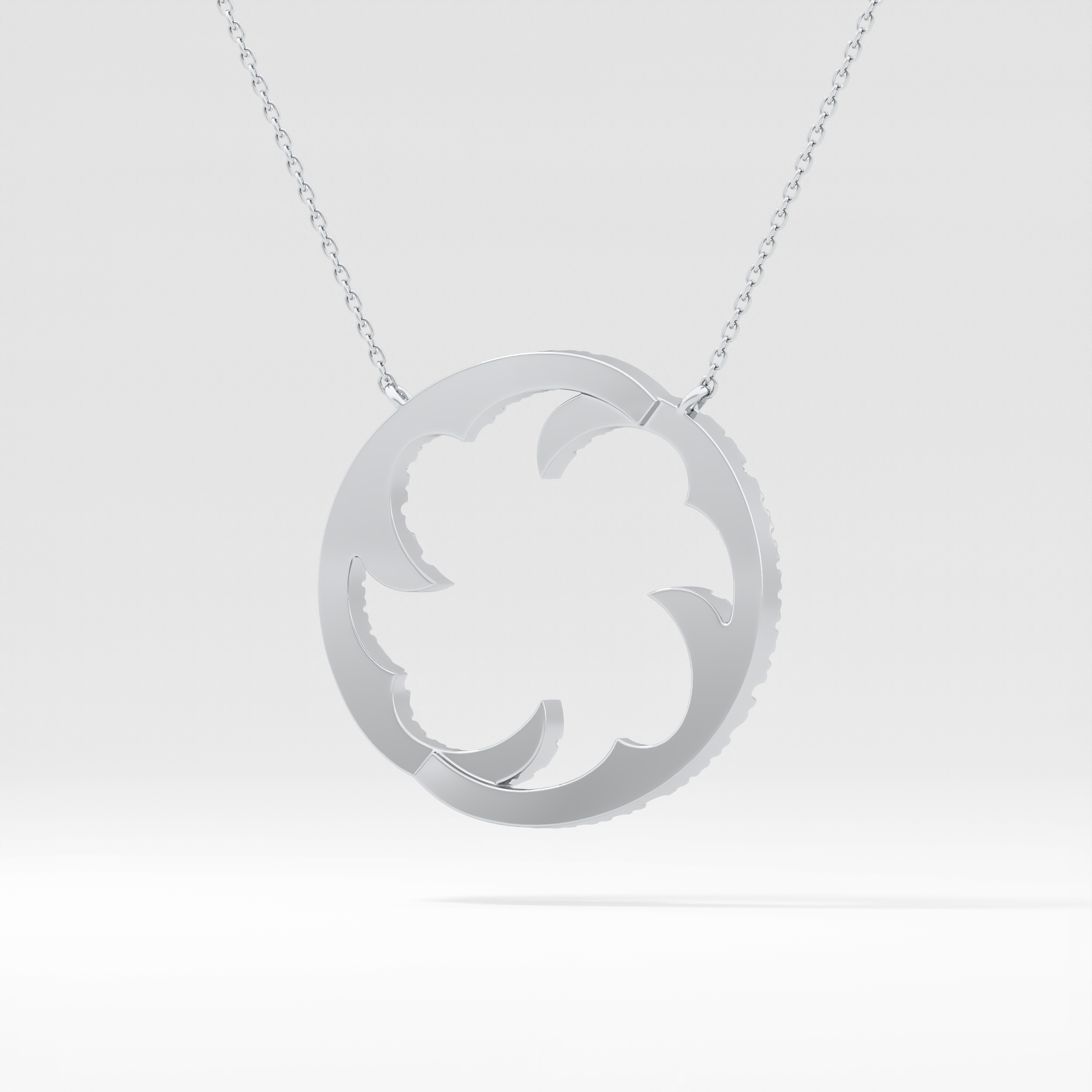 1.5 TCW Emerald Lab Grown Diamond Bezel Necklace