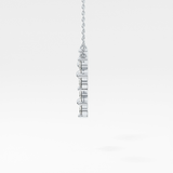1.5 TCW Emerald Lab Grown Diamond Bezel Necklace