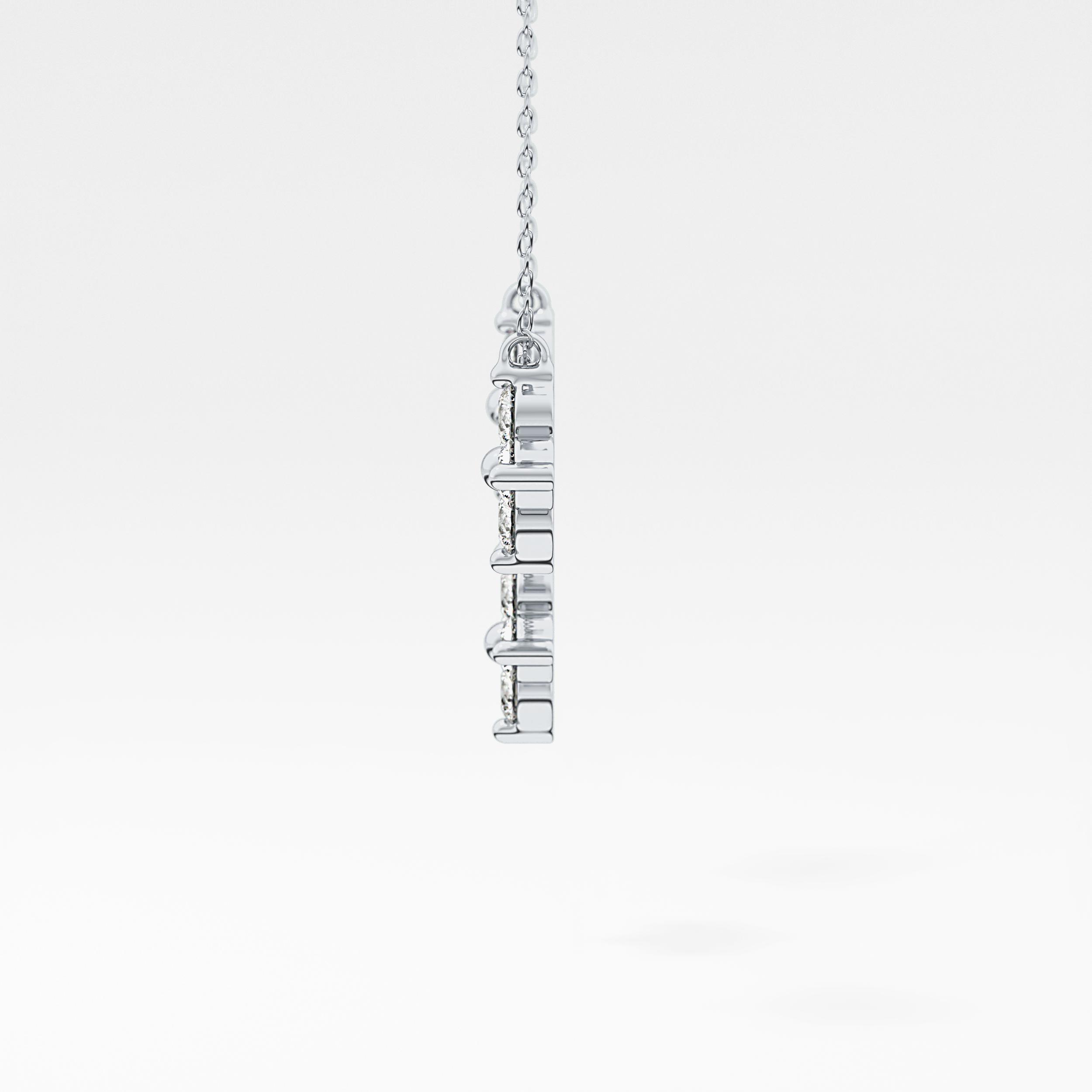 1.5 TCW Emerald Lab Grown Diamond Bezel Necklace