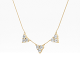 1.5 TCW Emerald Lab Grown Diamond Bezel Necklace