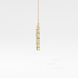 1.5 TCW Emerald Lab Grown Diamond Bezel Necklace