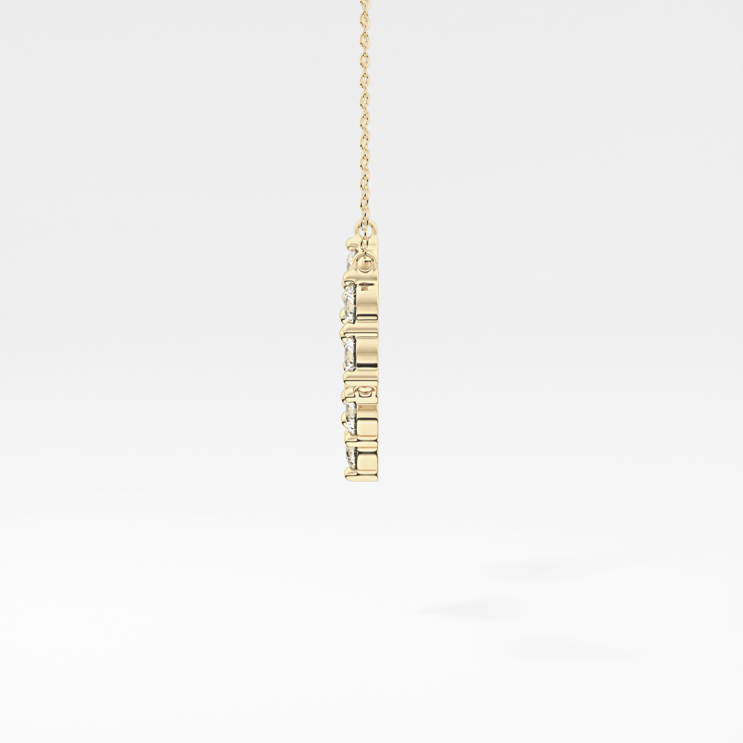 1.5 TCW Emerald Lab Grown Diamond Bezel Necklace