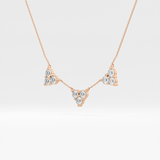 1.5 TCW Emerald Lab Grown Diamond Bezel Necklace