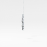1.5 TCW Emerald Lab Grown Diamond Bezel Necklace