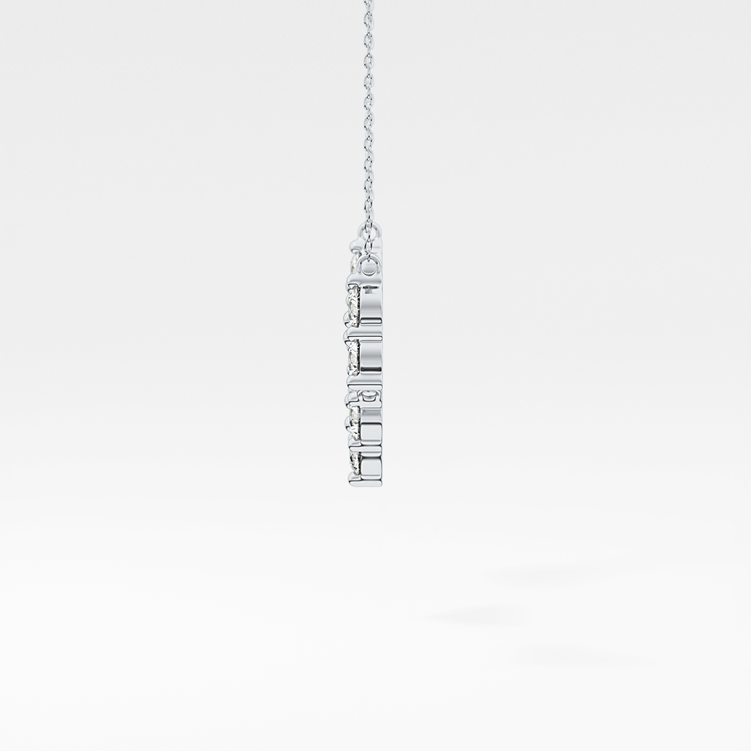 1.5 TCW Emerald Lab Grown Diamond Bezel Necklace