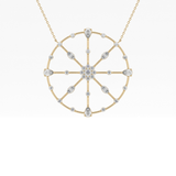 1.5 TCW Emerald Lab Grown Diamond Bezel Necklace