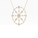 1.5 TCW Emerald Lab Grown Diamond Bezel Necklace