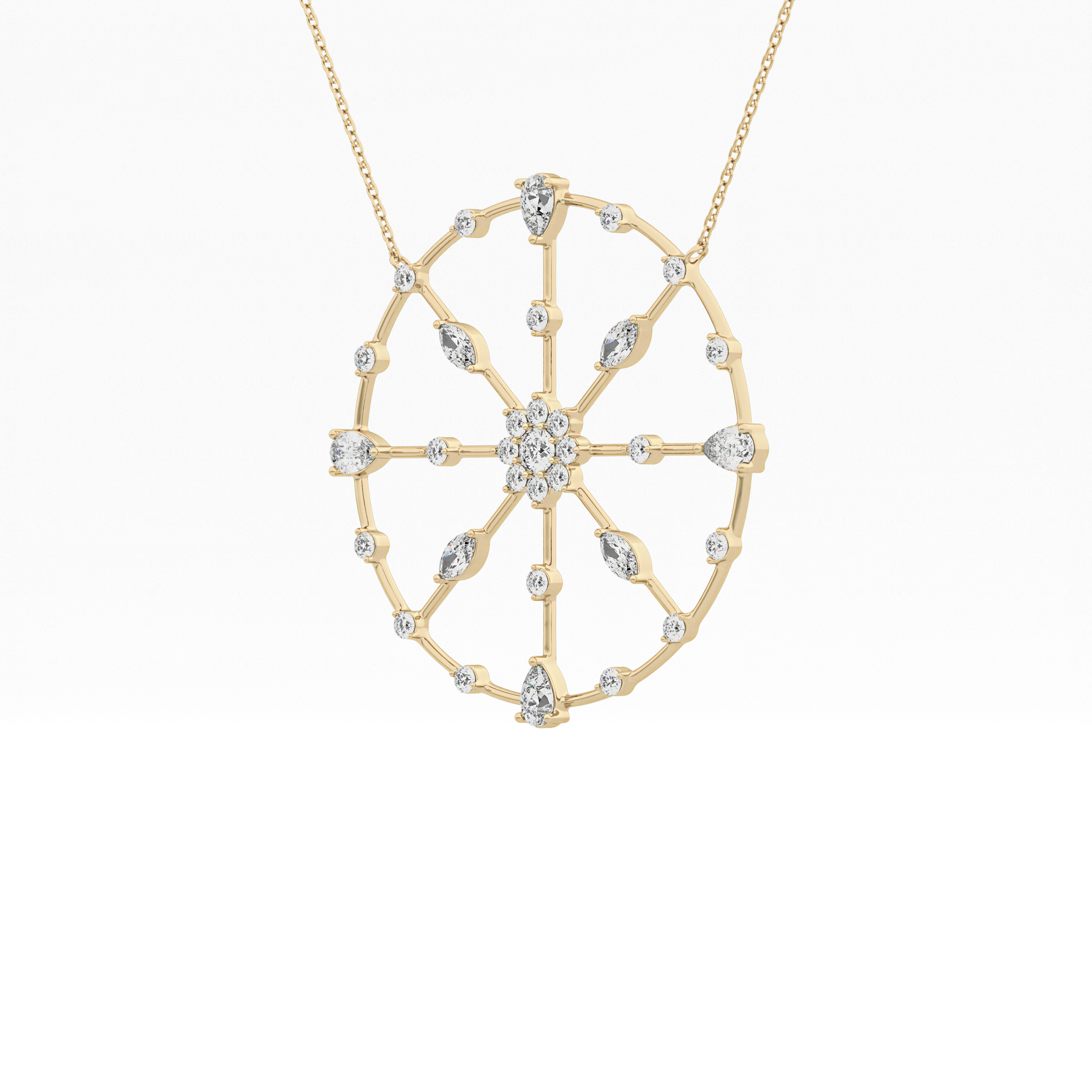 1.5 TCW Emerald Lab Grown Diamond Bezel Necklace