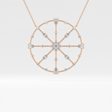 1.5 TCW Emerald Lab Grown Diamond Bezel Necklace
