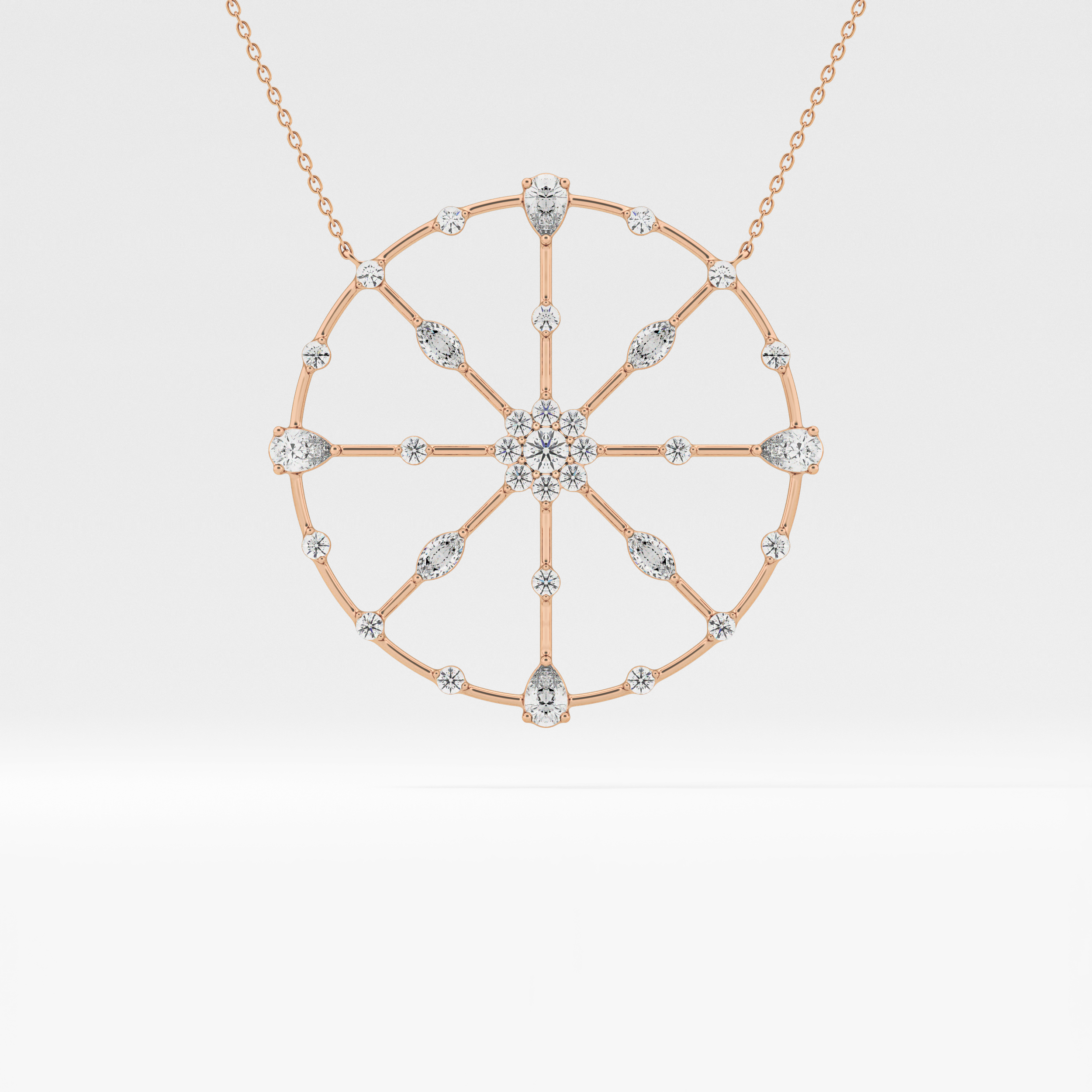 1.5 TCW Emerald Lab Grown Diamond Bezel Necklace