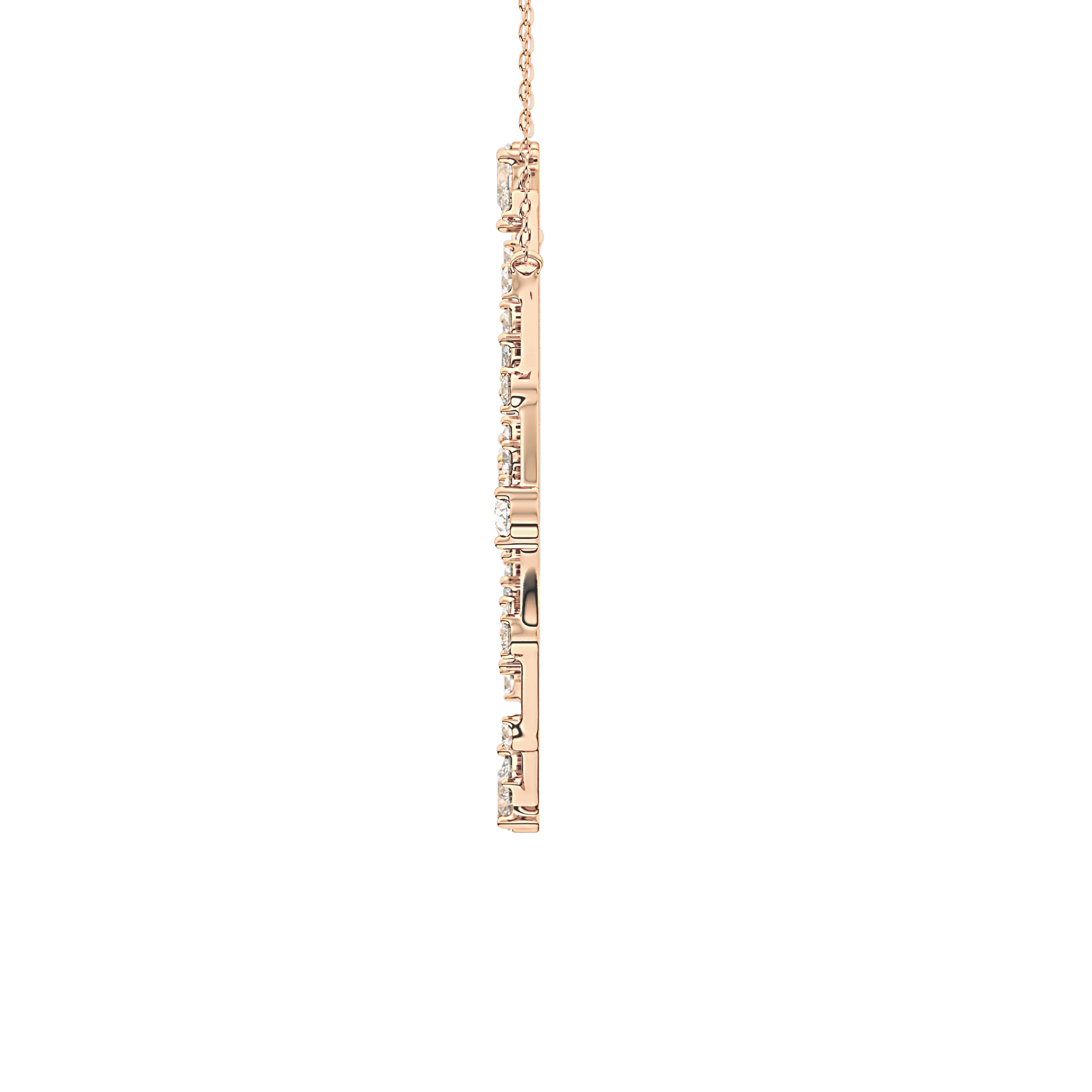 1.5 TCW Emerald Lab Grown Diamond Bezel Necklace