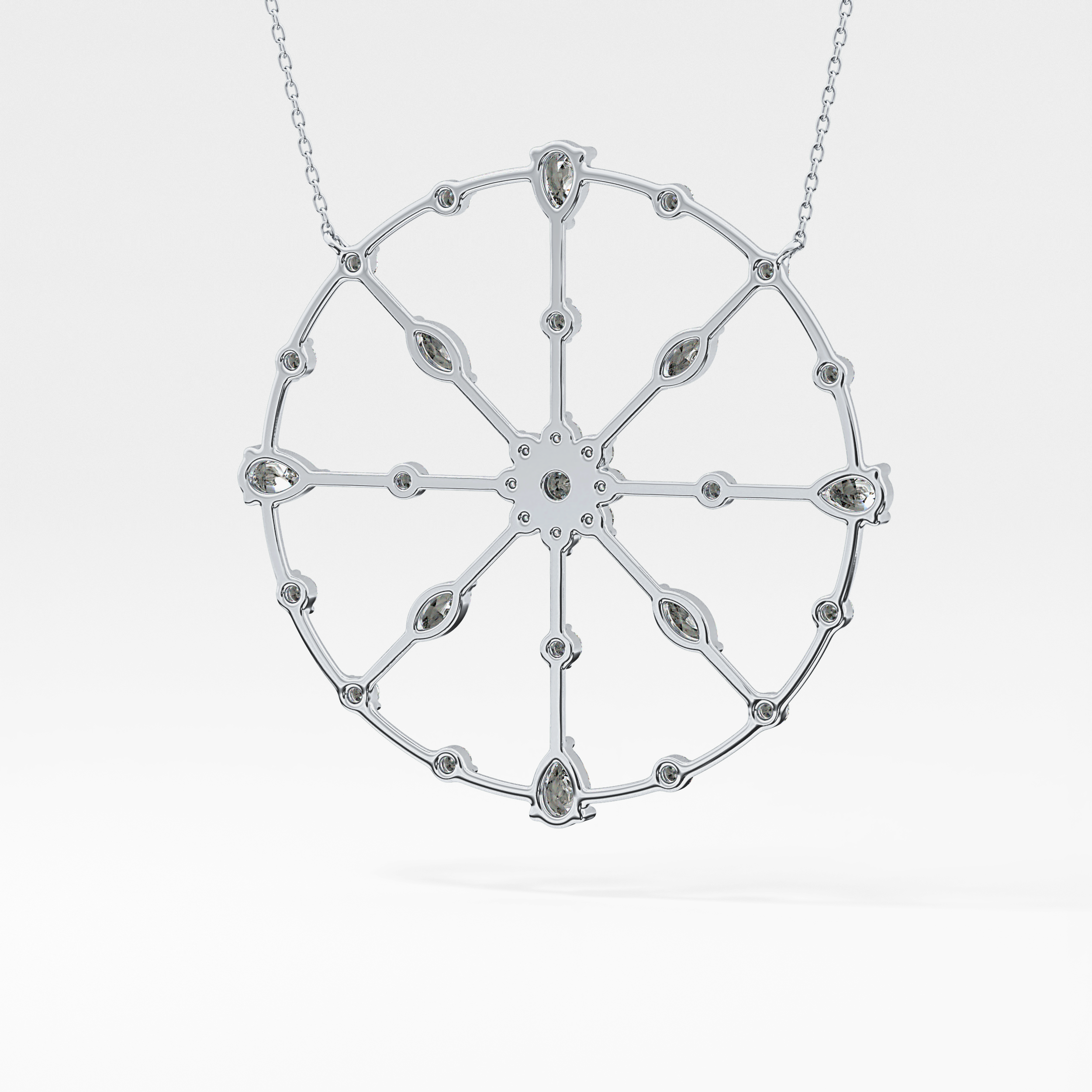1.5 TCW Emerald Lab Grown Diamond Bezel Necklace