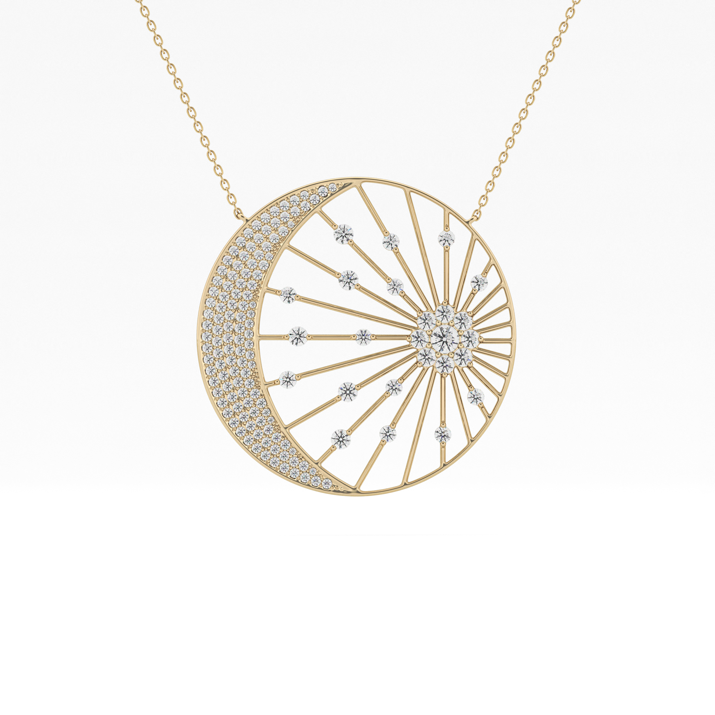 1.5 TCW Emerald Lab Grown Diamond Bezel Necklace