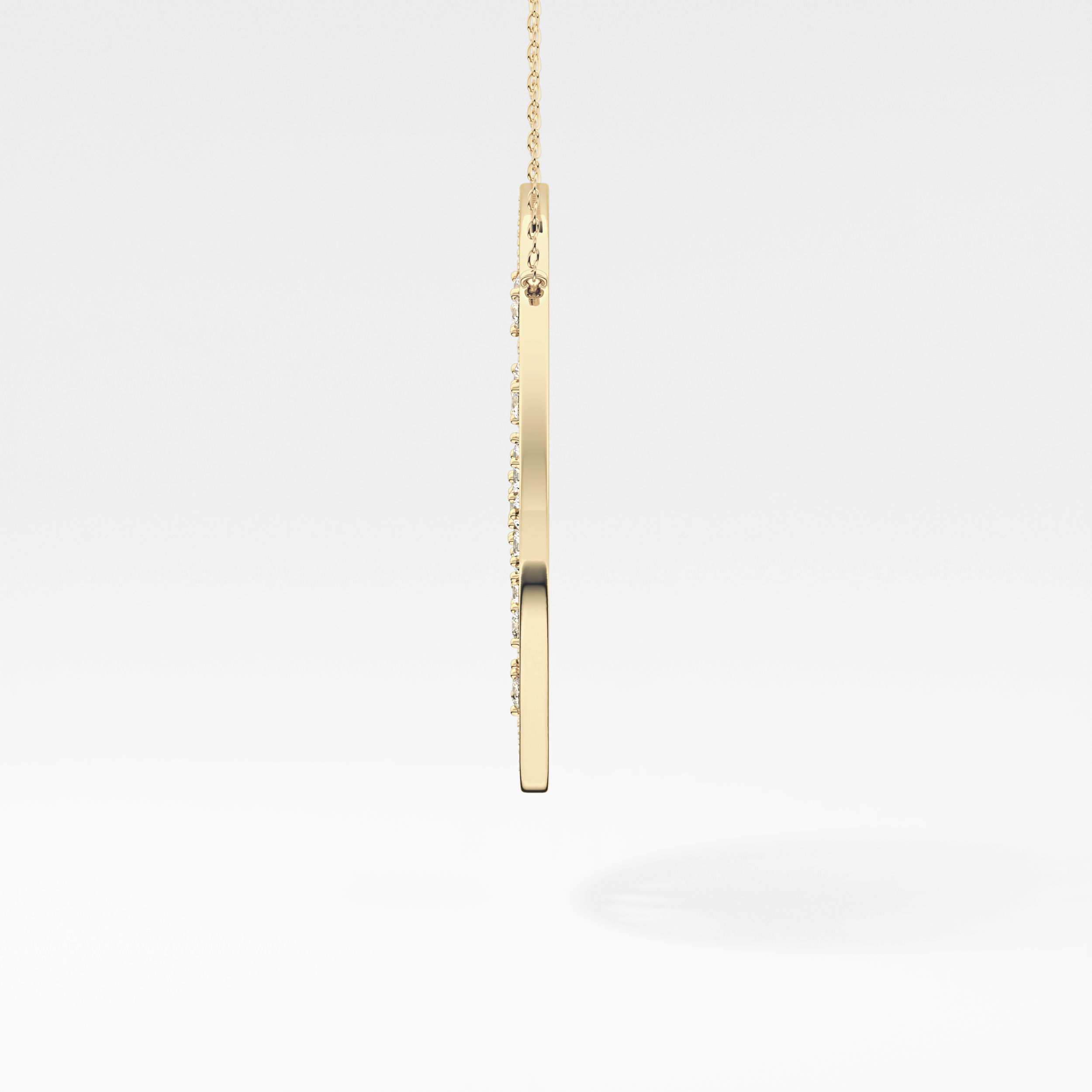 1.5 TCW Emerald Lab Grown Diamond Bezel Necklace