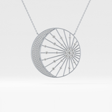 1.5 TCW Emerald Lab Grown Diamond Bezel Necklace