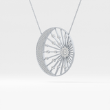 1.5 TCW Emerald Lab Grown Diamond Bezel Necklace
