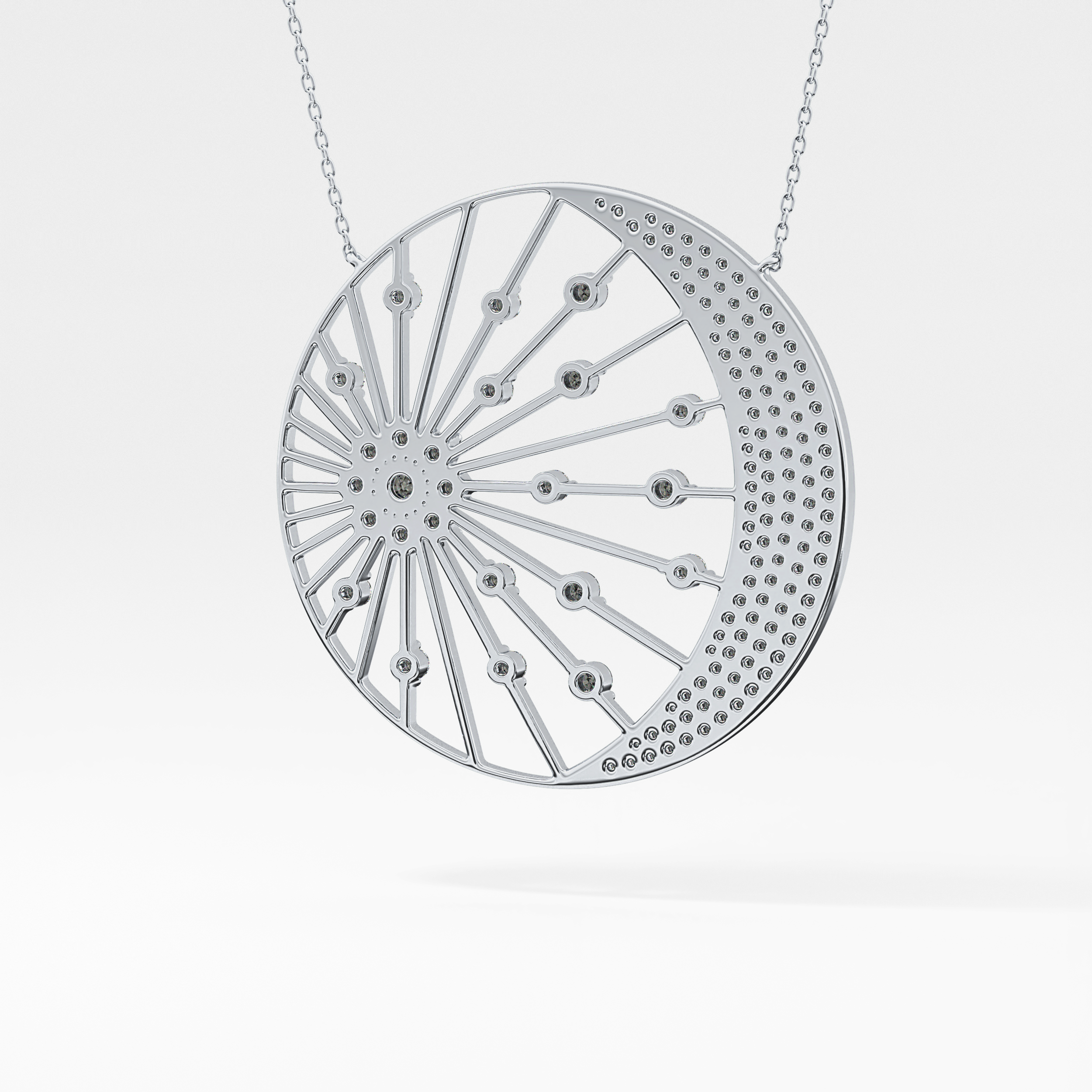 1.5 TCW Emerald Lab Grown Diamond Bezel Necklace