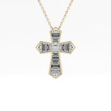 1.5 TCW Emerald Lab Grown Diamond Bezel Necklace